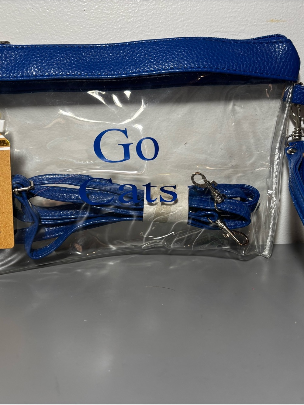 NWT Clear Blue Crossbody Bag - Go Cats